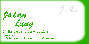 jolan lung business card